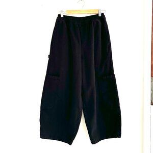 Meals Chef Pant Black Cookin Pants With 5 Large Pockets Drawstring Elastic Waist
